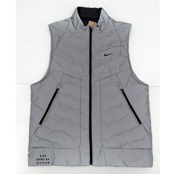 NWT Nike Running Division Therma-FIT ADV Running Reflective Silver/Gray Vest - Picture 3 of 16